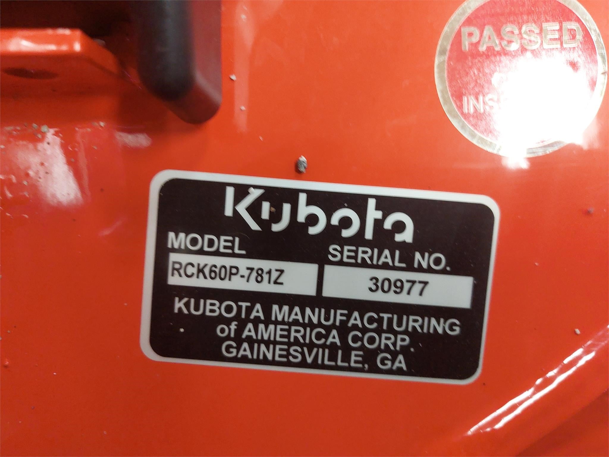 2015 KUBOTA Z122R - Meyer Implement